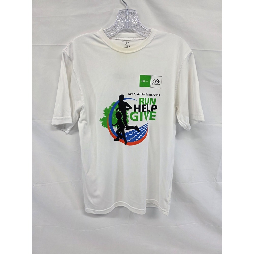 Zorrel Syntrel White 2013 NCR Sprint for Cancer Run Help Give Graphic T-Shirt XS
